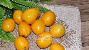 Pomodori gialli per l'inverno: preparazione di una conservazione bella e gustosa